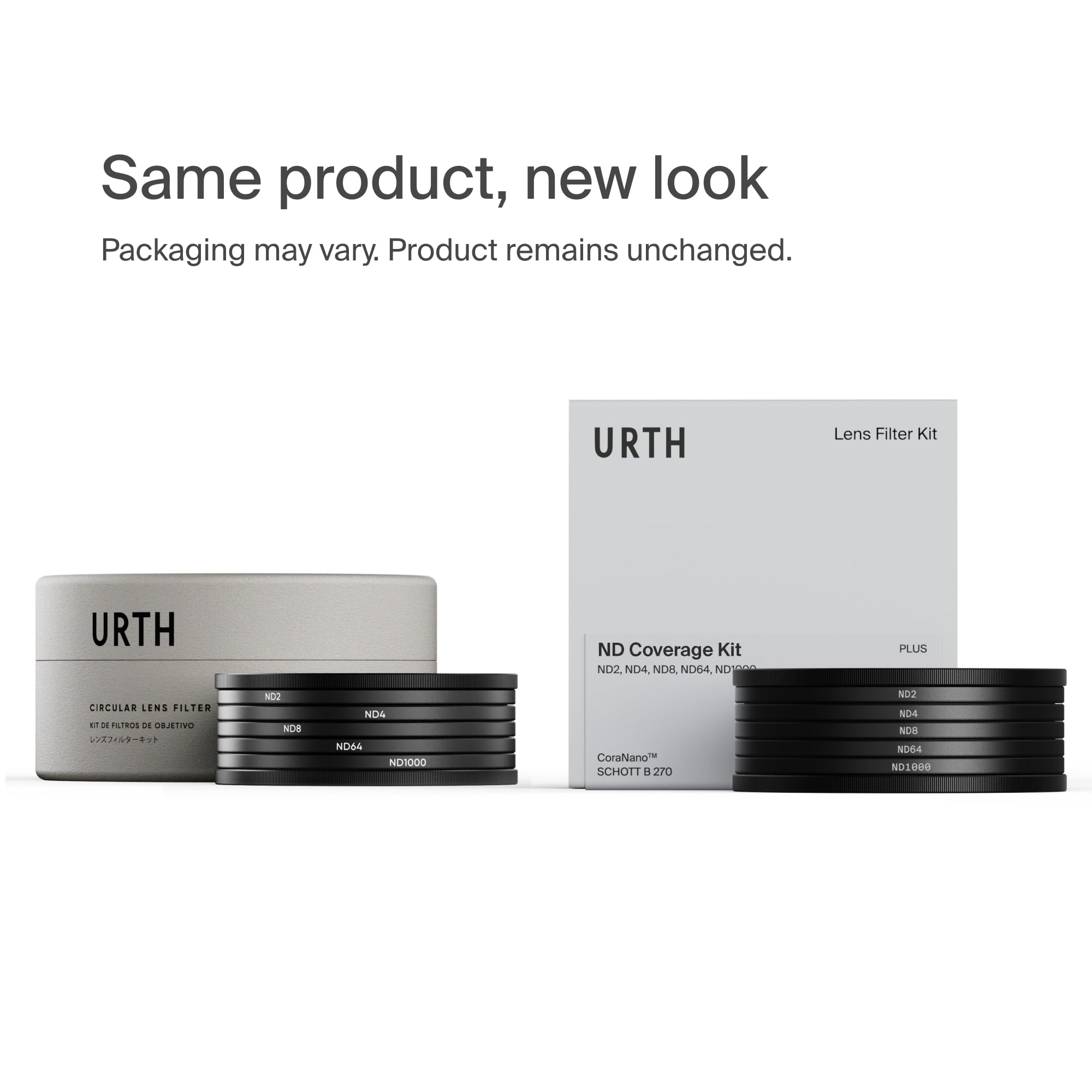 Urth 49 mm Kit Filtri ND2, ND4, ND8, ND64, ND1000 (Plus) per Obiettivo 5-in-1 — Densità Neutra, Nano Rivestimento 20 Strati, Filtro per Fotocamera in Vetro Ottico HD con 2 Tappi