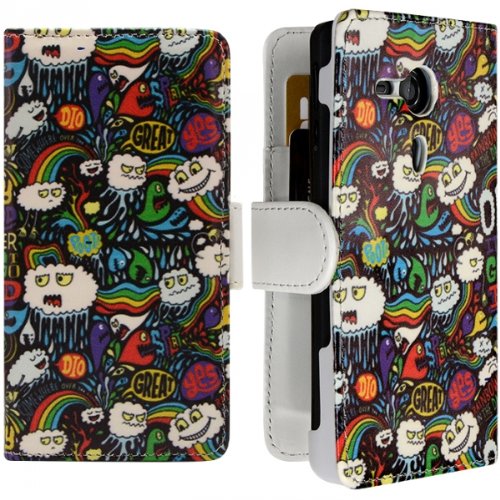 Seluxion - Housse Coque Etui Portefeuille pour Sony Xperia SP avec Motif LM18