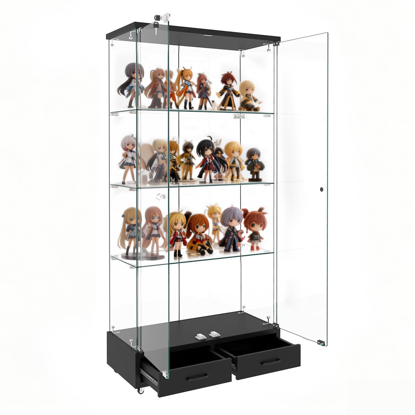 Amazon.co.jp: フィギュアケース 大型 LEDライト付き フィギュア 棚