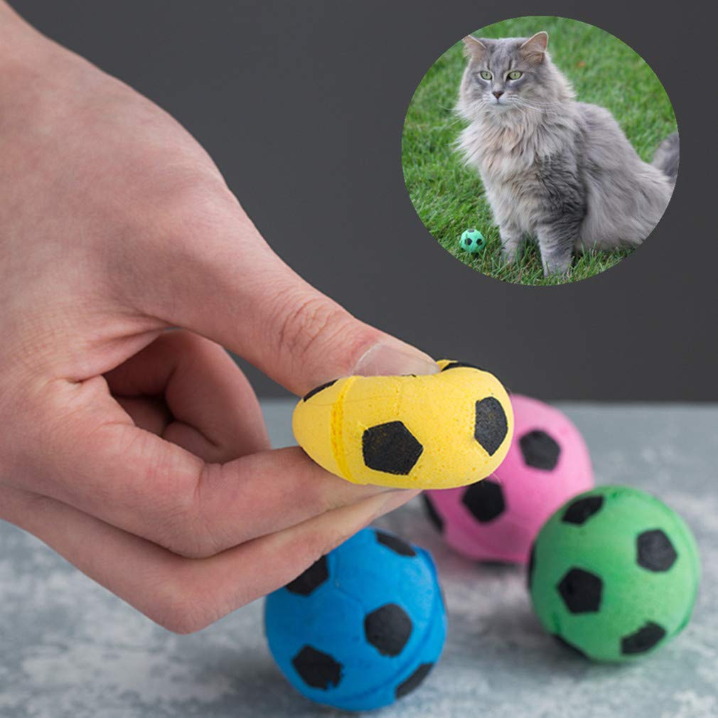 Amazon | WiseLight 4個スポンジサッカーボール猫のおもちゃソフト