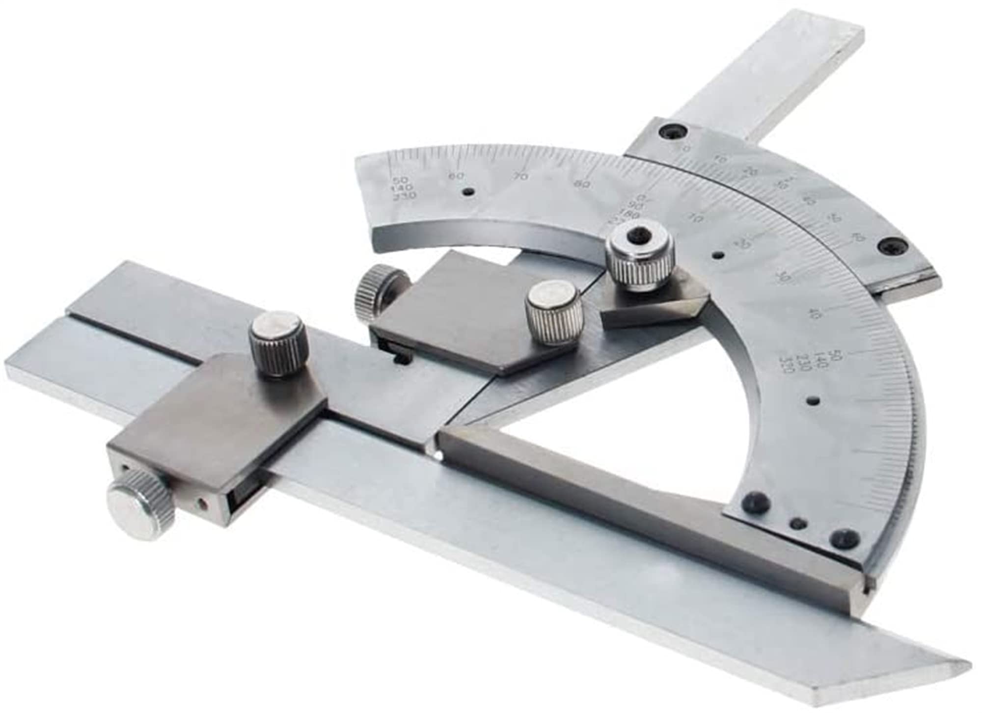 Règle d'angle polyvalente RJJ outil de mesure de 0 à 320 degrés pour atelier et mécanique