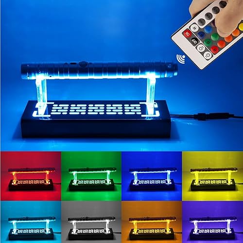 Miniatura 7 de WANLIAN Soporte de sable de luz de acrílico Soporte de exhibición de sable de luz Negro, original luminoso incorporado, soporte de sable de luz de