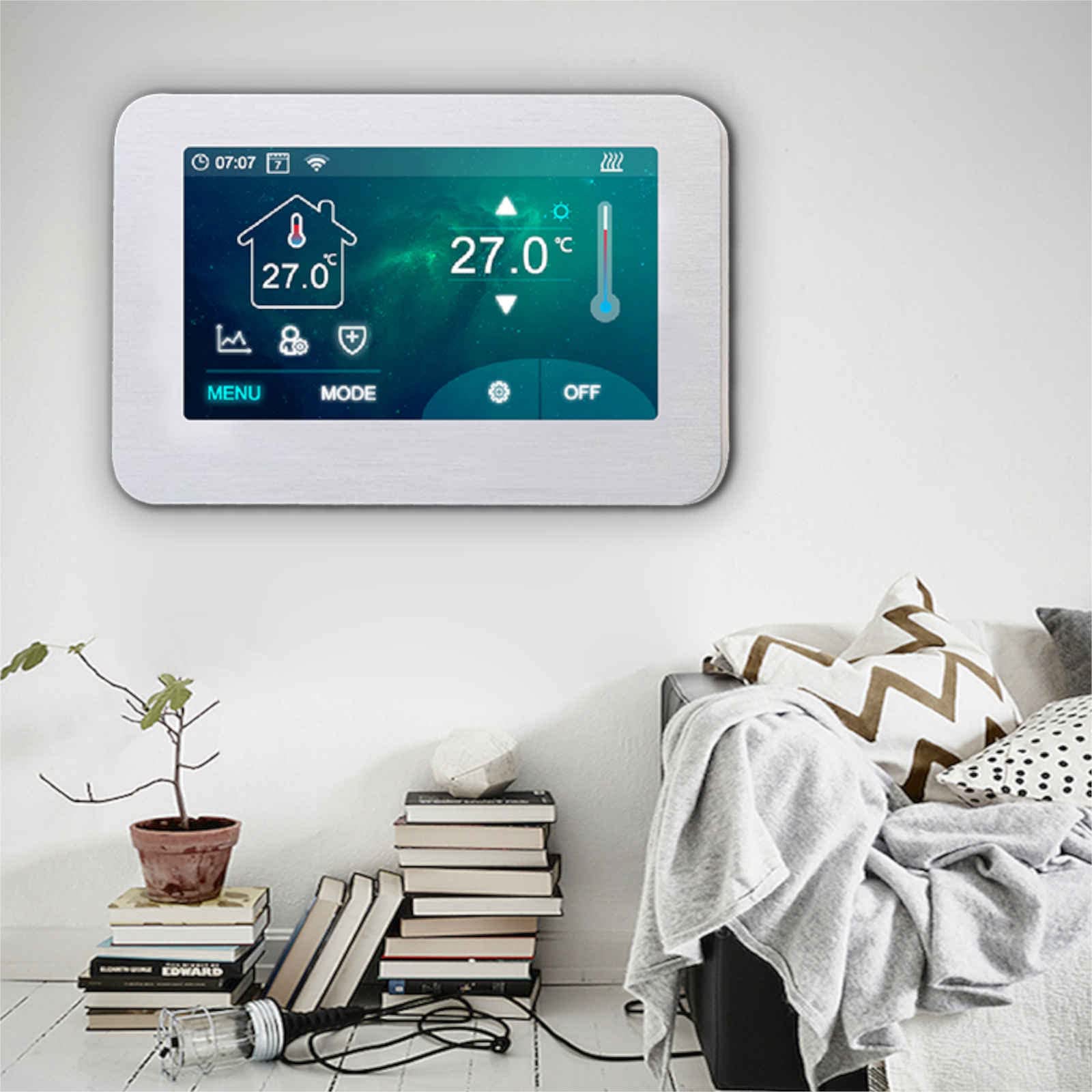Smartes Thermostat Optima WLAN 7" Touch | per Smartphone steuerbar | Tuya Smart App | Raumregler
