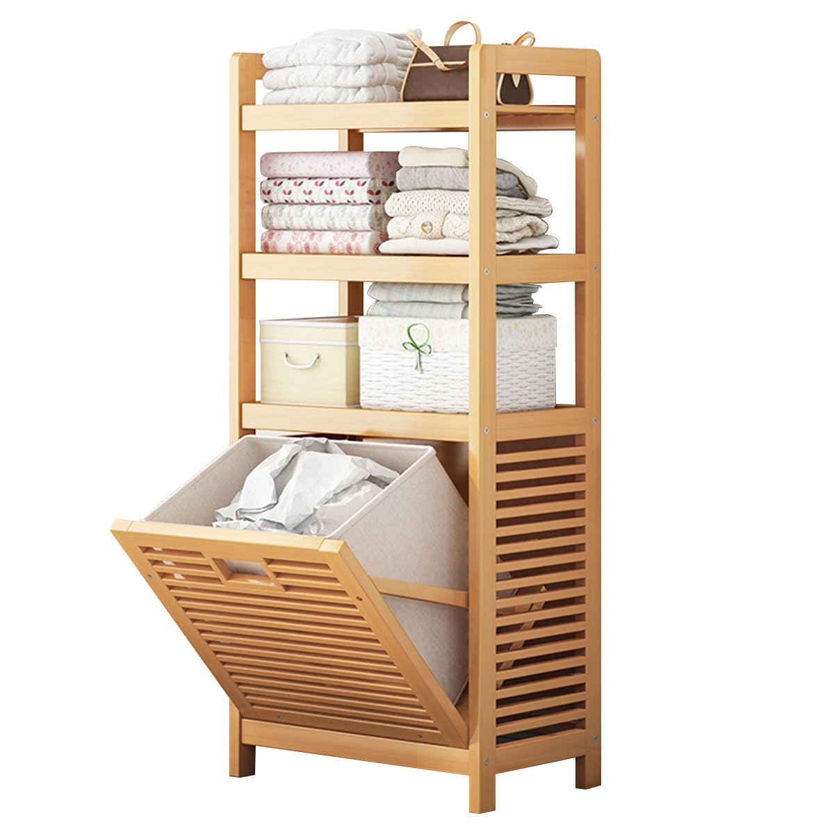 Youdenova Cesto Portabiancheria Con Coperchio 48 L Alto E