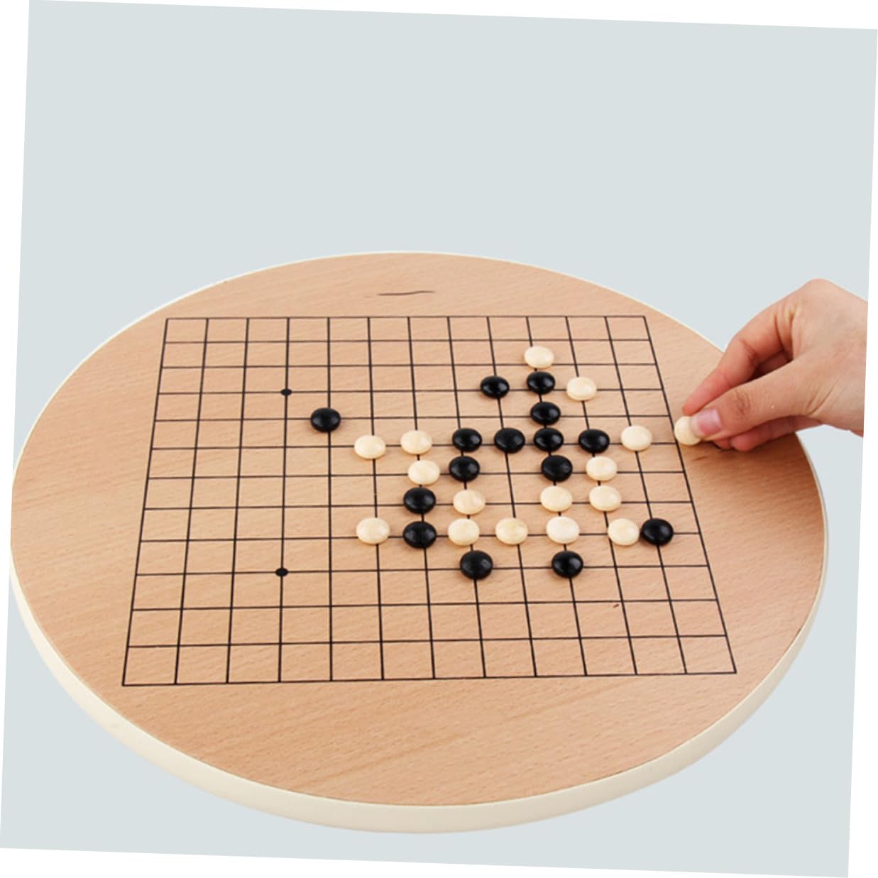 Jeu de Dames Chinoises Jouet Éducatif en Bois, 2-en-1 pour Garçon et Filles