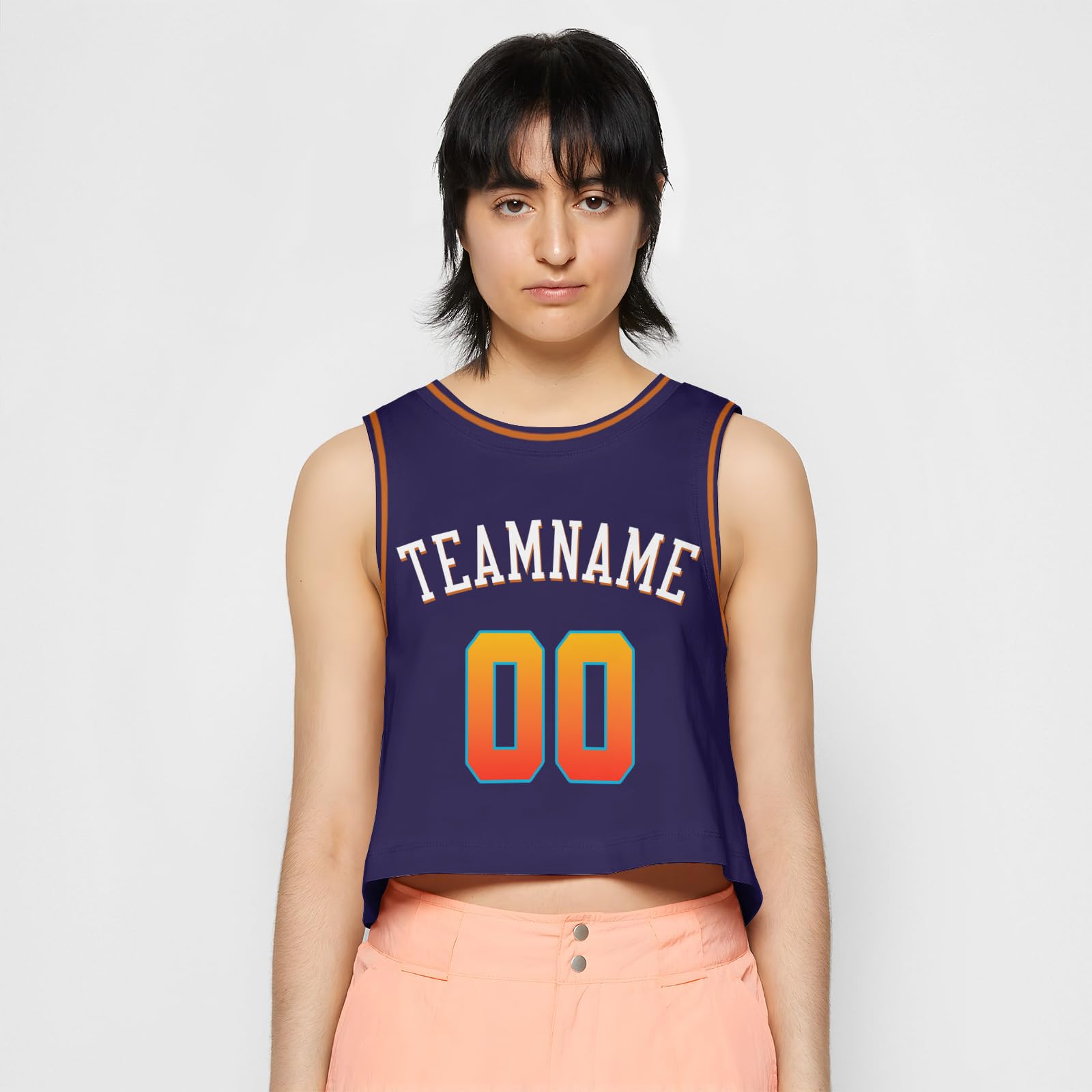 Ytuhloe Custom Women Crop Tank Top Basketball Jersey City Sleeveless Edition Personalized Basketball Shirt for Girls