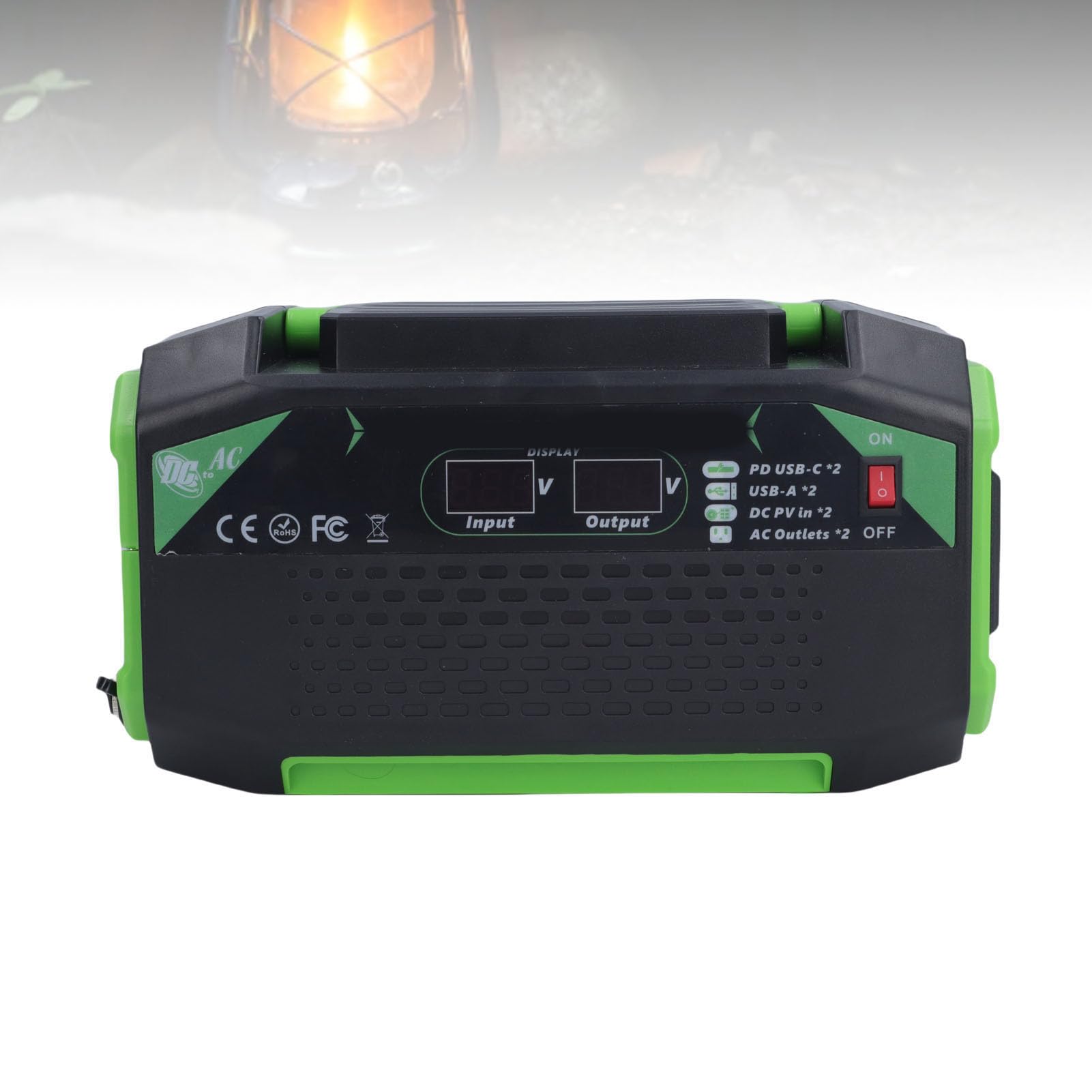 WW inverter per auto inverter a onda sinusoidale modificata da 500 W inverter solare da 12 V a 220 V con display LCD 2 prese 2 porte USB 2 porte di ricarica rapida EEE