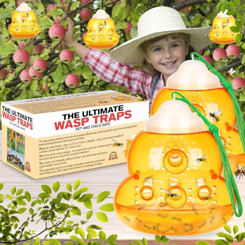 JNKNT Wasp Trap, Bee Trap Catcher, Outdoor Hanging Wasp Trap,