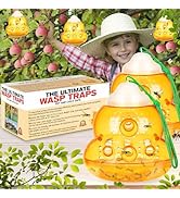 JNKNT Wasp Trap, Bee Trap Catcher, Outdoor Hanging Wasp Trap, Non-Toxic Reusable Yellow Jacket & ...