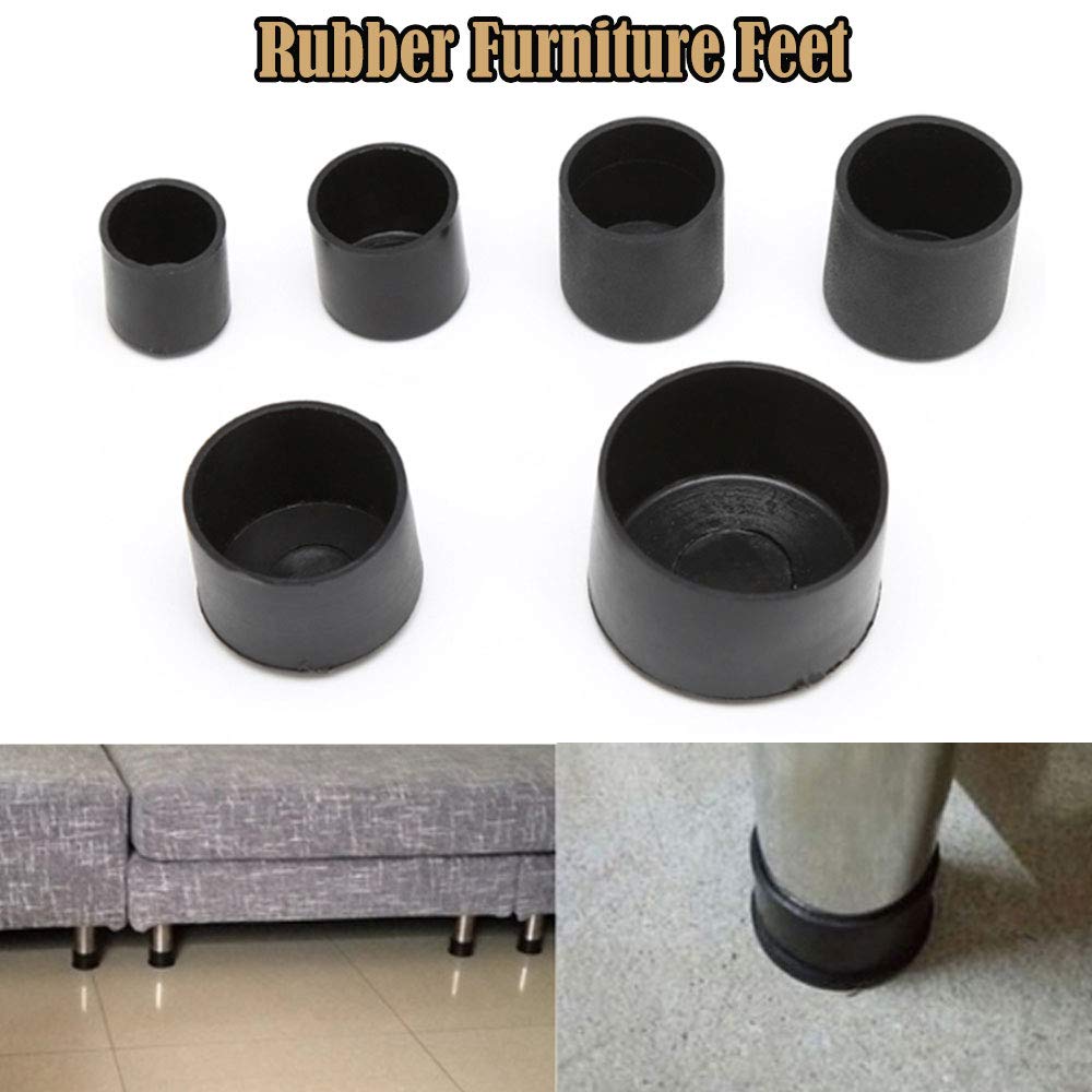 Howonder Rubberen voeten en luidsprekerkastvoeten, voor apparaten, meubels, podiumluidsprekers en gitaarversterkerkast 16 pack 40 mm x 10 mm (zwart