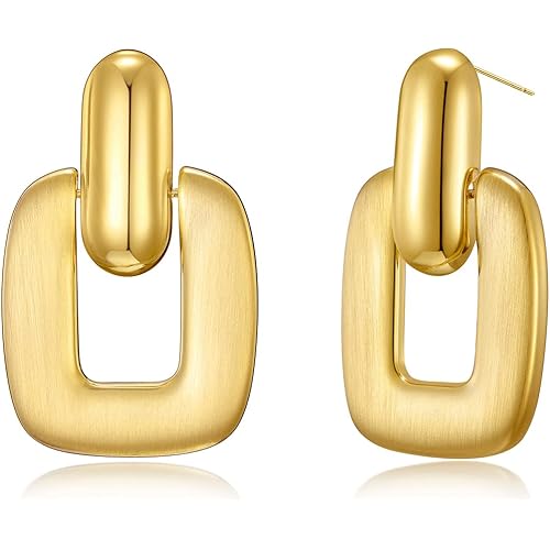 Gold Silver Hoop Dangle Earrings For Women Girls Statement Retro Earrings Multiple Styles Jewelry for Birthday Party Gift