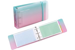 3x5 Index Card Protective Plastic Sleeves with Binder