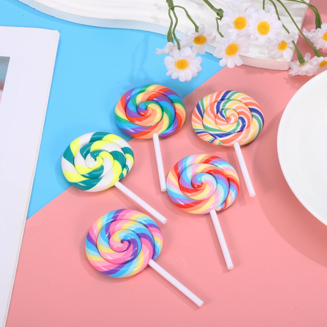 Ronde kleurrijke lollies met zoete smaak - 30 gram - 18 stuks