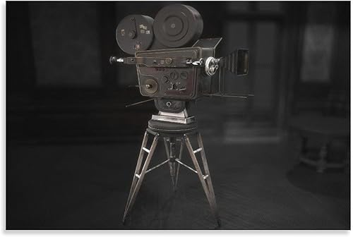 SOTPUFD Vintage Movie Camera Equipment Retro Poster Home Canvas Wall Decor Art Canvas Painting Wall Art Poster for Bedroom Living Room Decor
