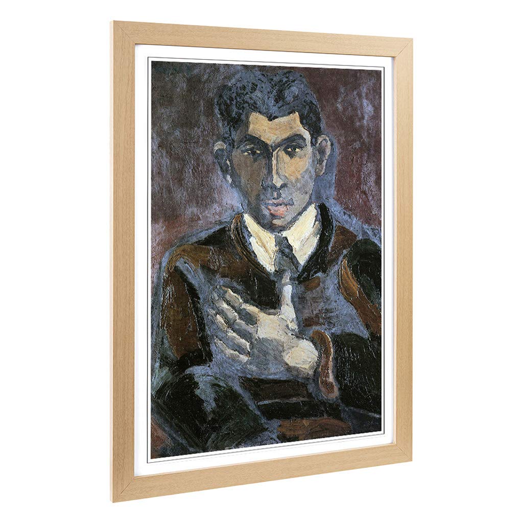 Big Box Art Framed Print of Walter Gramatte Portrait of a Man Design | Wall Art Picture | Home Decor for Kitchen, Living Room, Bedroom, Hallway, Oak, A2 / 24.5x18 Inch / 62x45cm