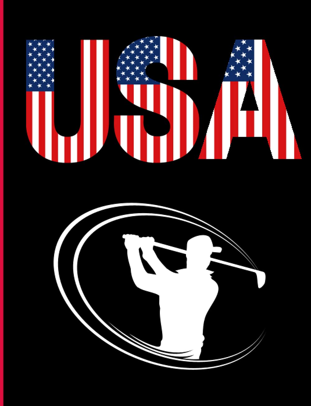 Golf USA Composition Notebook: College Ruled Lined Pages Book