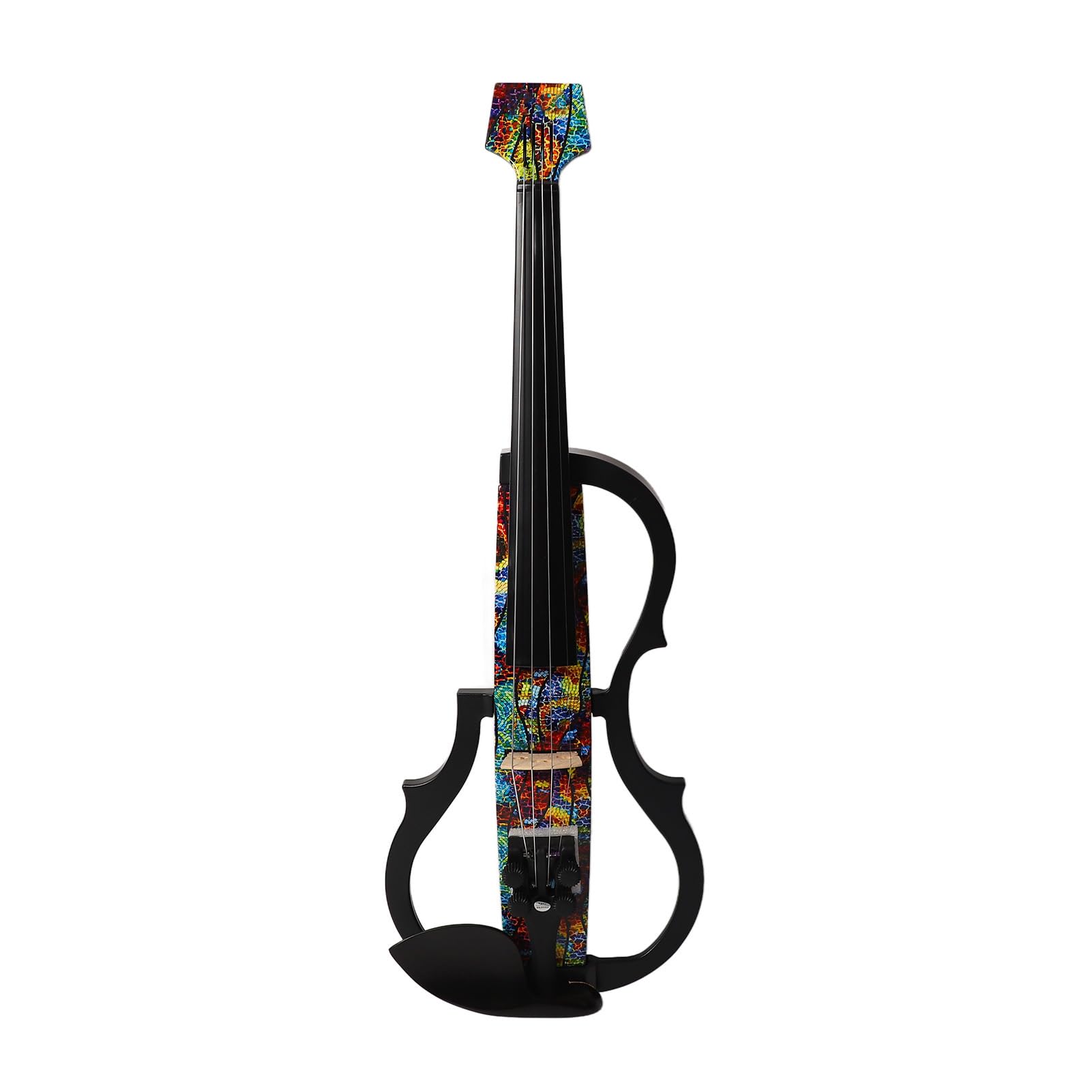 Drfeify Violino Elettrico Senza Testa, Corpo in Fibra di Carbonio, Violino Elettrico Silenzioso con Bordo in ABS, Pickup DV 10B, per Musicisti Che Praticano e Suonano, con Amplificatore per Cuffie e