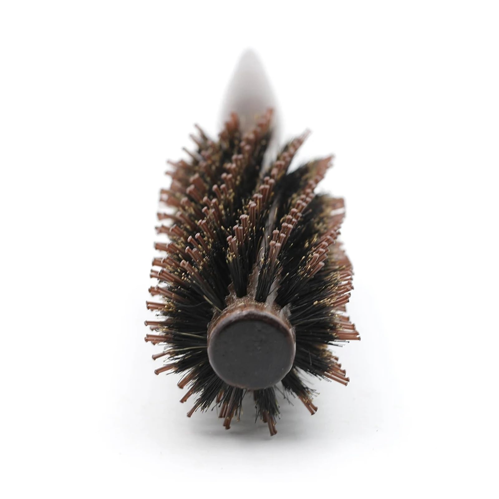 Spazzola for capelli tonda con manico in legno, pettine for in twill dritto, strumento for parrucchiere setole di cinghiale(ZB-ZWMGS-12mm)