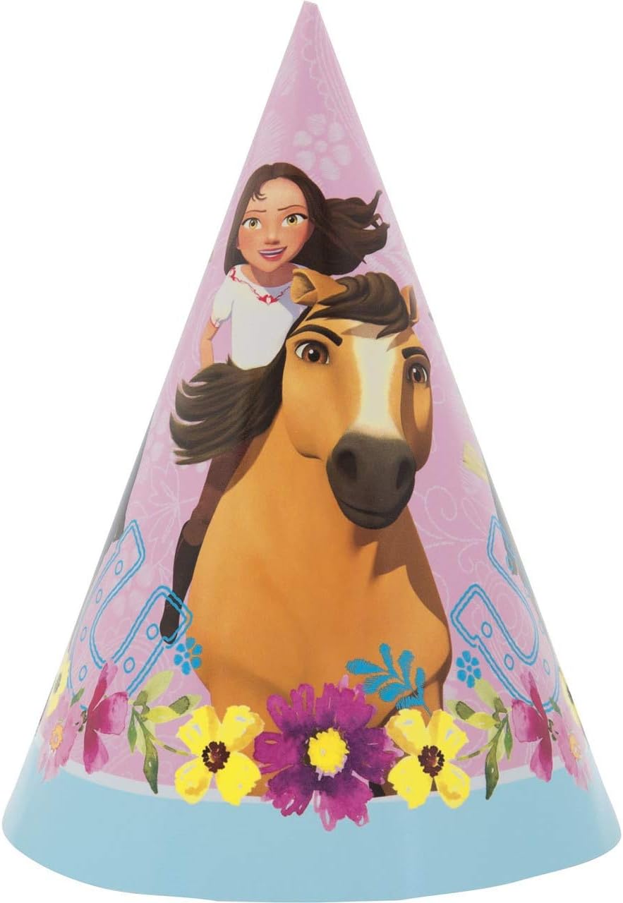 Unique 79211 Spirit Riding Free Kids Party Hat, One Size, 8 Ct. : Home & Kitchen