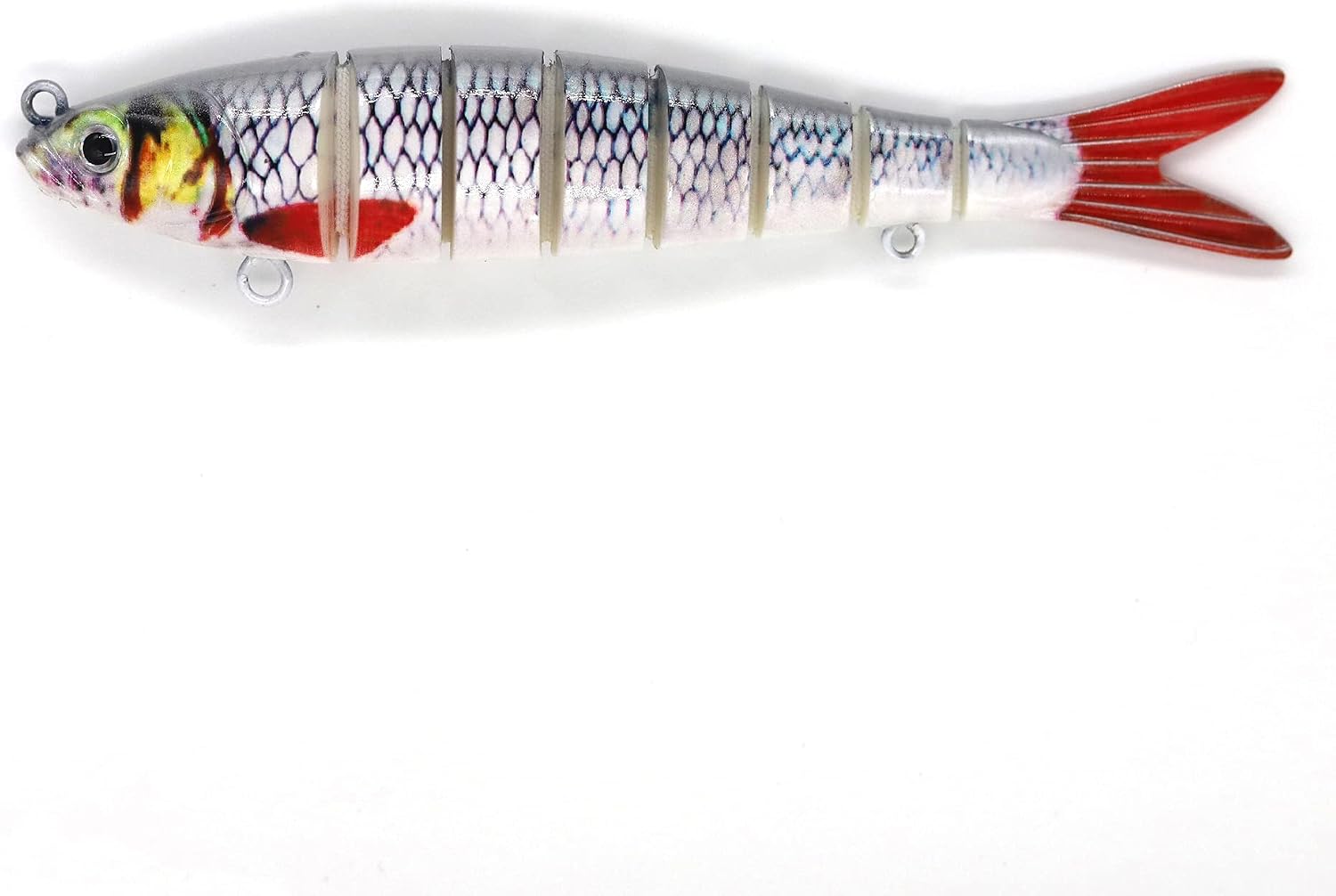SHINsuke 5 Pcs Bionic Swimming Multi Jointed Fishing Lure - 5" Swimbaits Slow Sinking Minnow Lures - Suitable for All Kinds of Fish Freshwater Saltwater - Fishing Baits Kit for Bass Carppie Trout