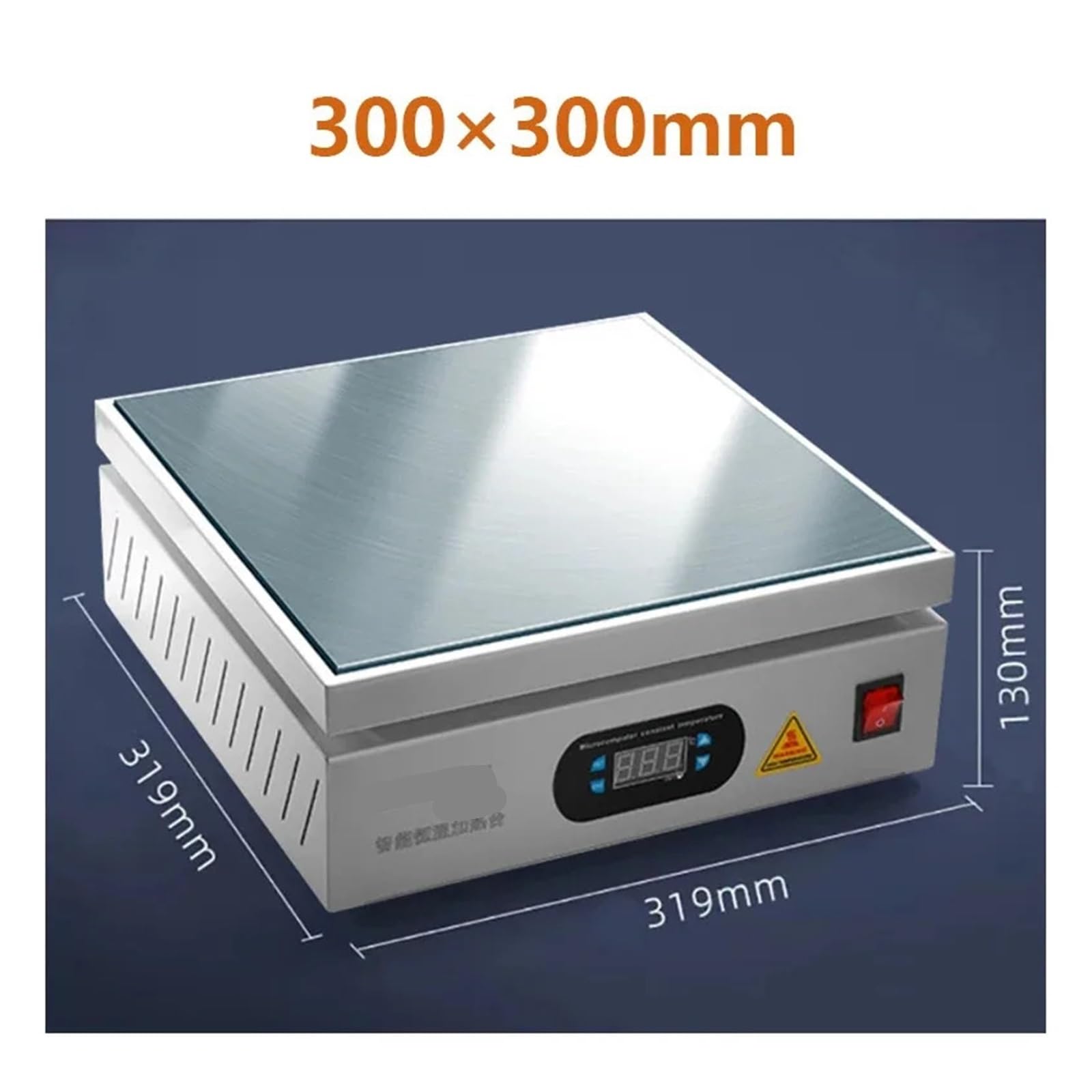 Agitatore Magnetico, 300 * 300mm Stazione di Riscaldamento Elettronica Piastra Calda Tavolo Piattaforma Preriscaldamento 0~400 ℃ for BGA PCB SMD LCD del telefono Touch Screen Riparazione