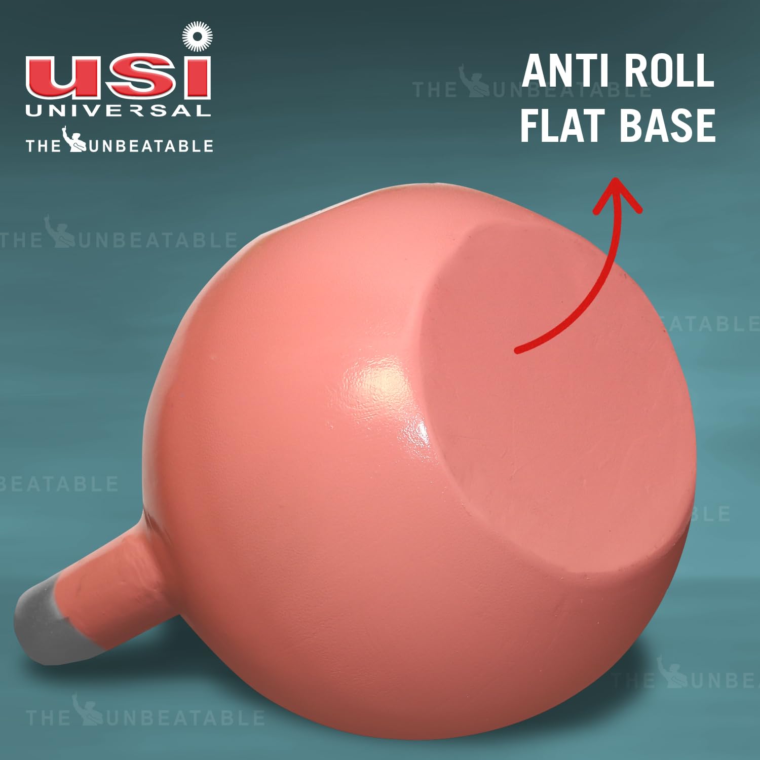 USI UNIVERSAL THE UNBEATABLE Kettlebells, Kettlebell für Fitness, Kettlebell für Home Gym, CKB Wettbewerb Kettlebell mit Stahlhohlkonstruktion, strukturierter breiter Griff & breiter Basis