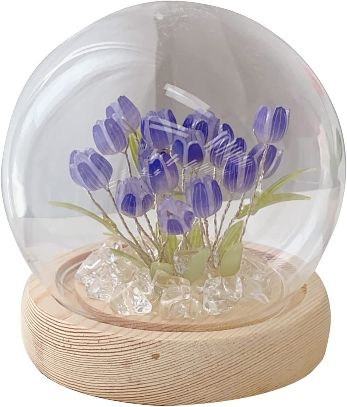 Lampada da tavolo, lampade da comodino, lampade da scrivania, lampada da tavolo LED tulipano fai da te simulazione fiore soggiorno camera da letto decorazione tulipano luce notturna alimentata a batte