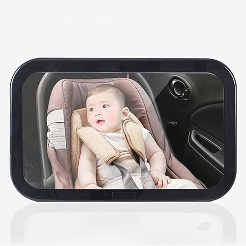 Espejo de coche para bebé, espejo de asiento de automóvil, monitorea de forma segura al niño en el asiento de automóvil orientado hacia atrás,