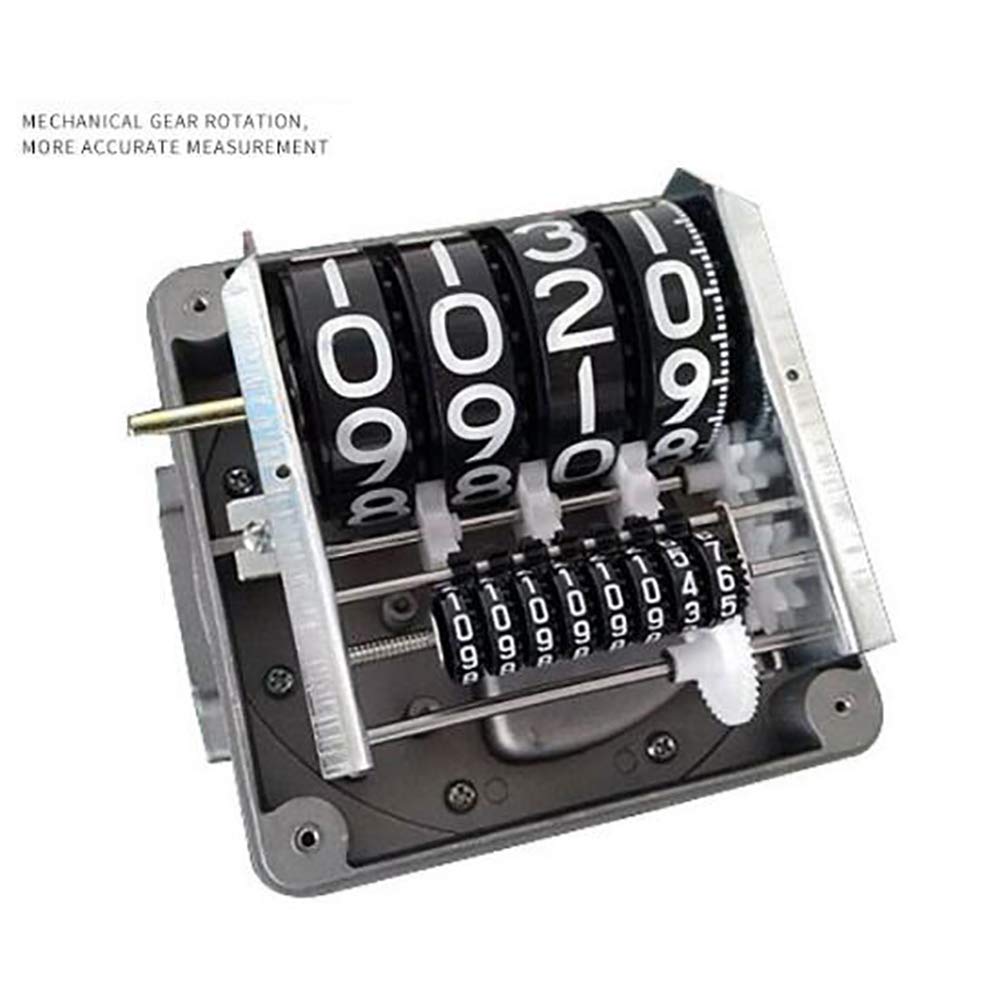 Toplionace Compteur de Débit Mécanique à 4 Chiffres FM-120, Compteur de Débitmètre D'huile D'essence Diesel 20-120L/MIN