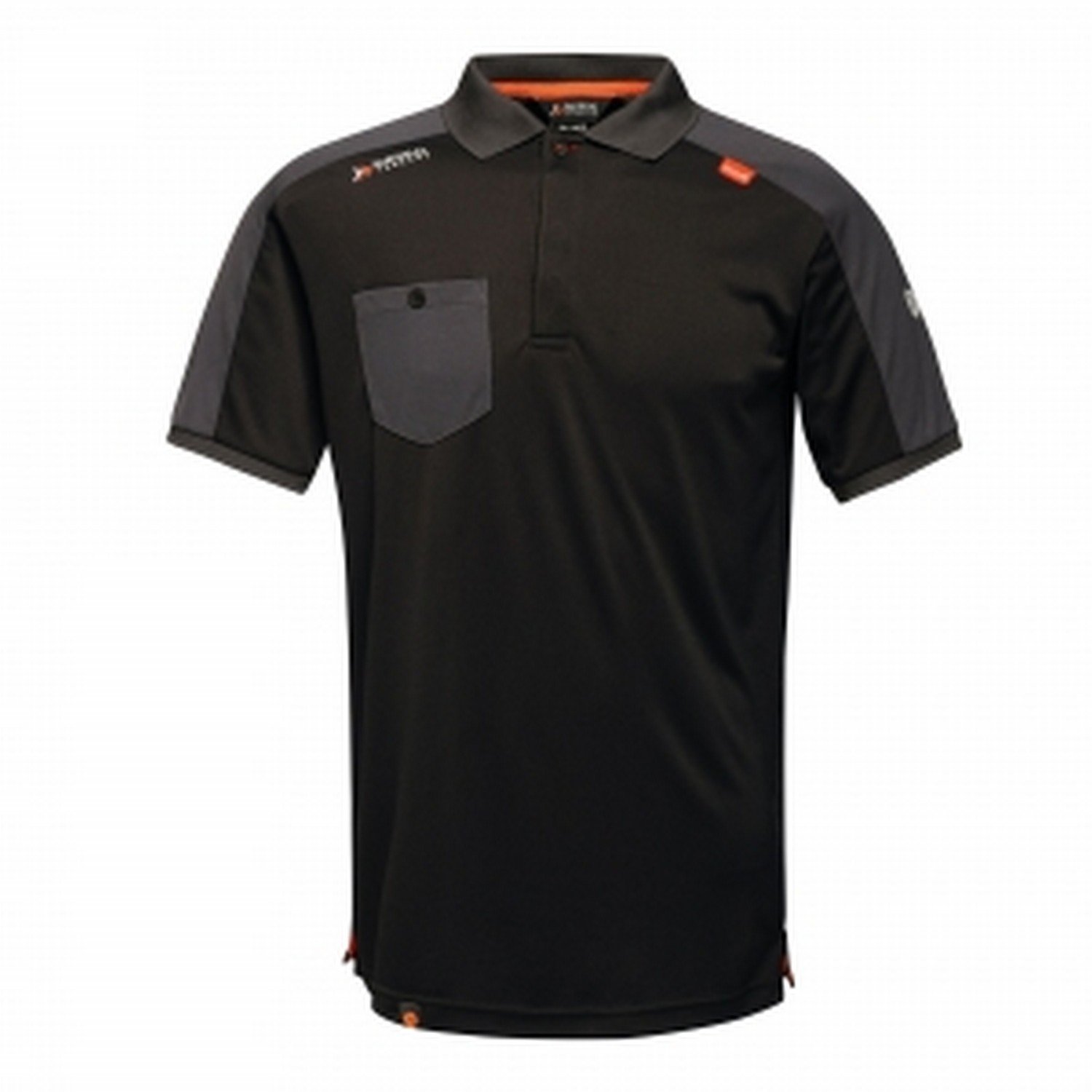 Regatta TRS167LA800 Offensive Wicking Polo, Size Large, Black