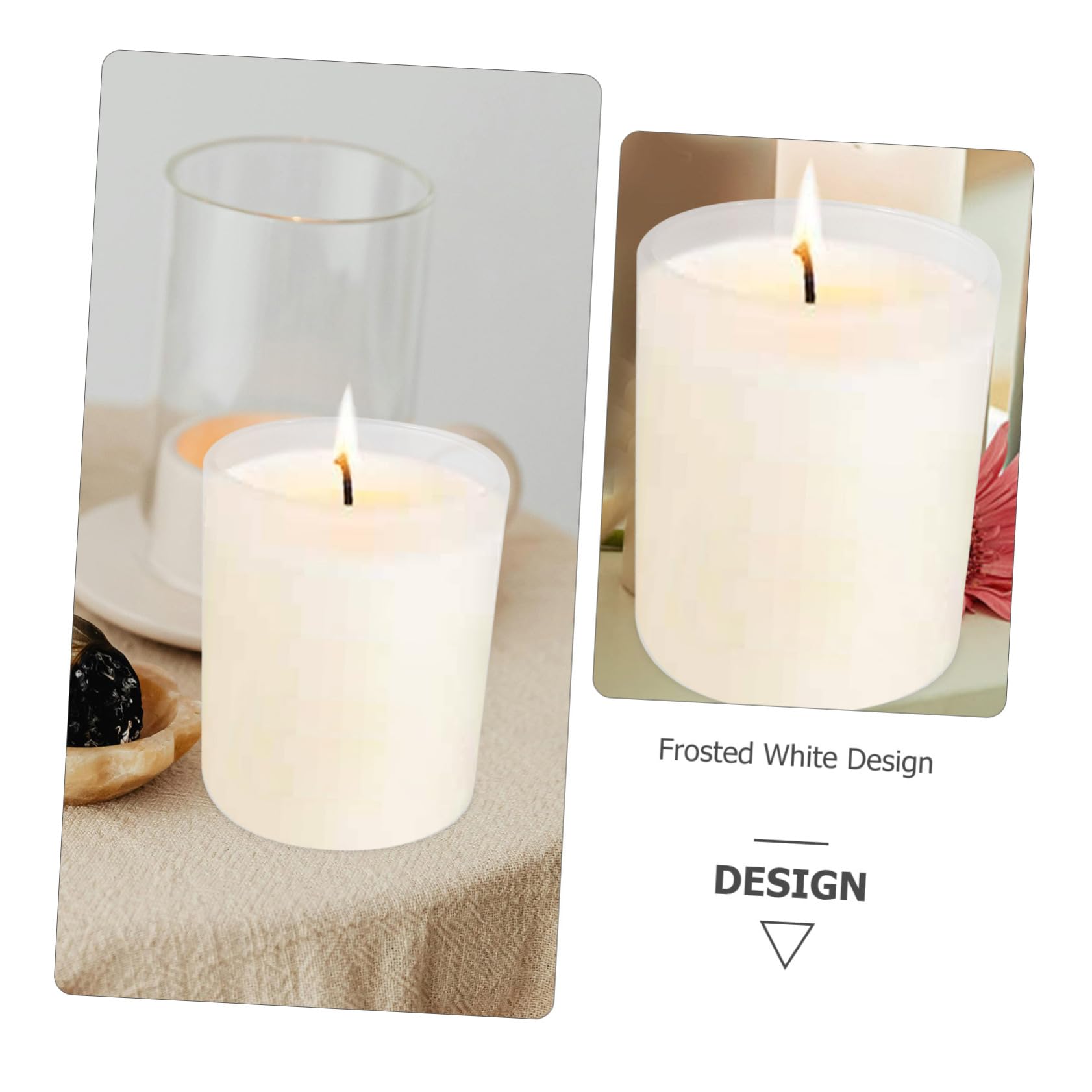 Barattoli Candele Fai da Te in Vetro Satinato 4 Pezzi 400ml
