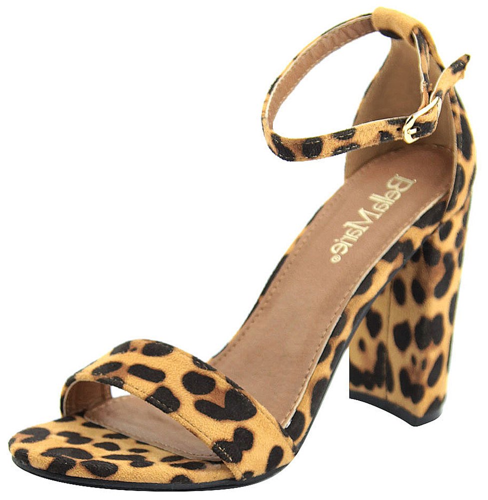 Bella MarieWomen's Strappy Block High Heel Sandal