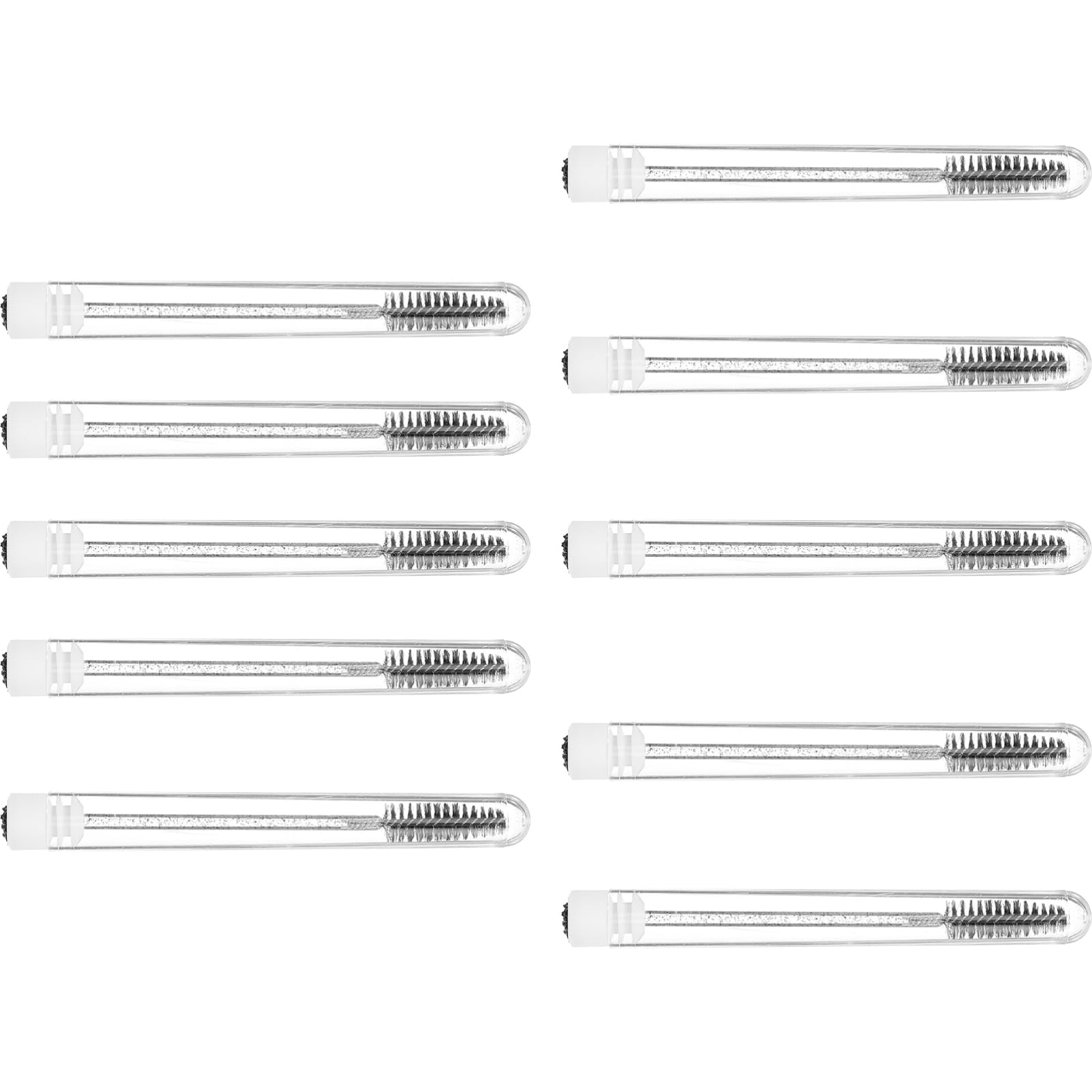 PartyKindom Portable Eyelash Mascara Brush Set 15pcs Crystal Wand Design Nylon Spiral Head Ideal for Women Random Color