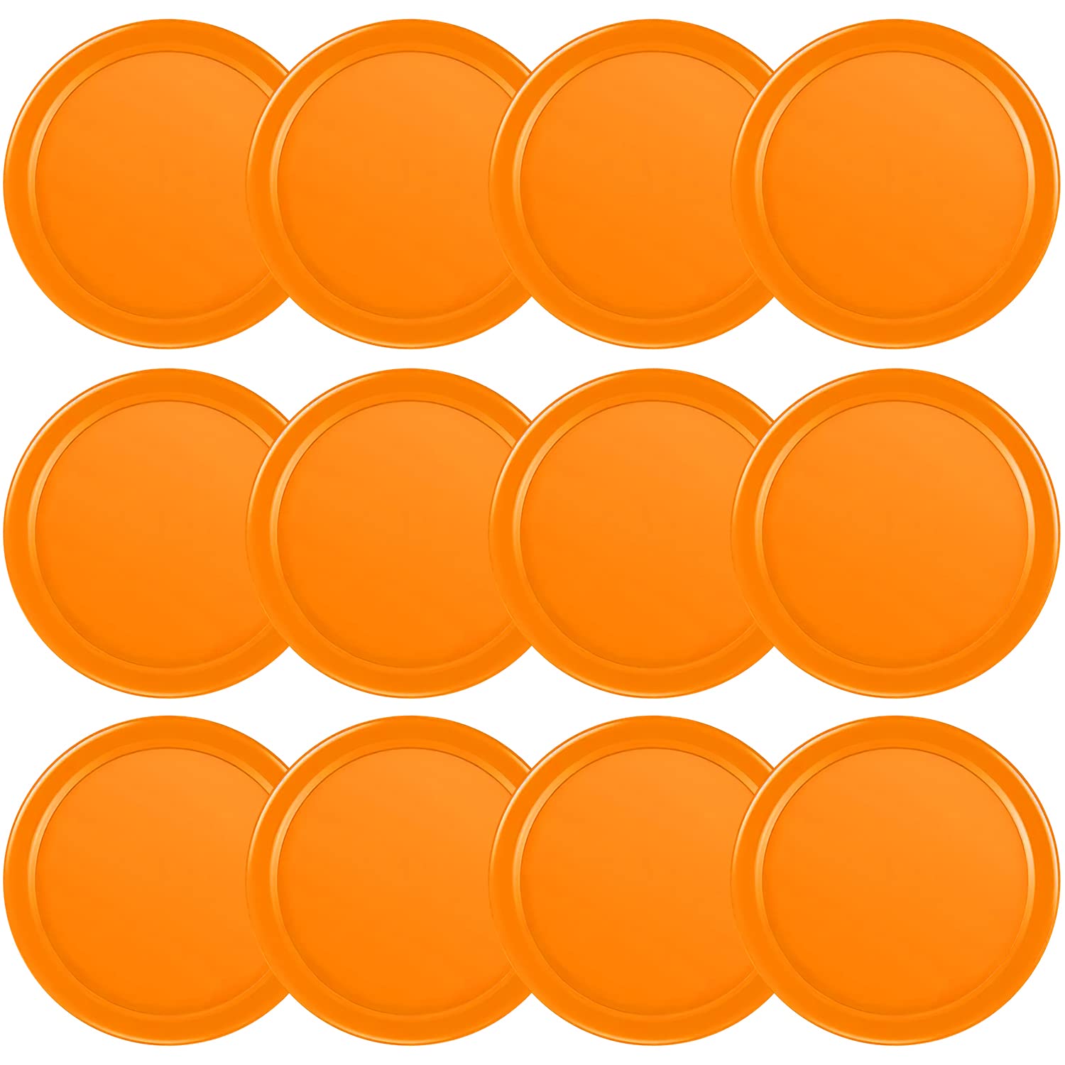 Coopay 12 Pieces Home Air Hockey Pucks 2.5 Inch Heavy Replacement Pucks for Game Tables Equipment Accessories, 12 Grams