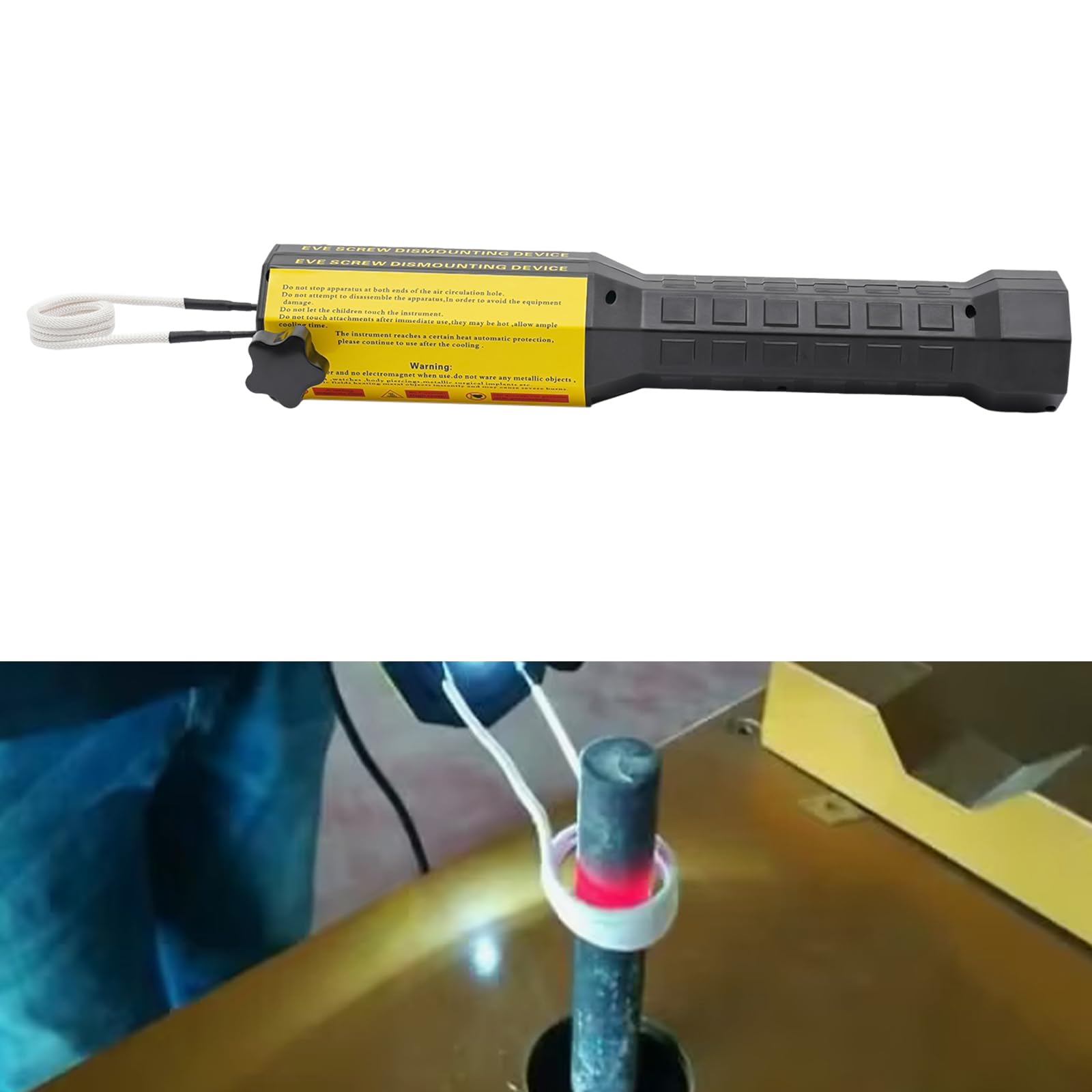 Calefactor magnético de inducción de 220 V, desenroscable de tornillos, calefactor de inducción sin llamas, dispositivo de calefacción por inducción mini magnético