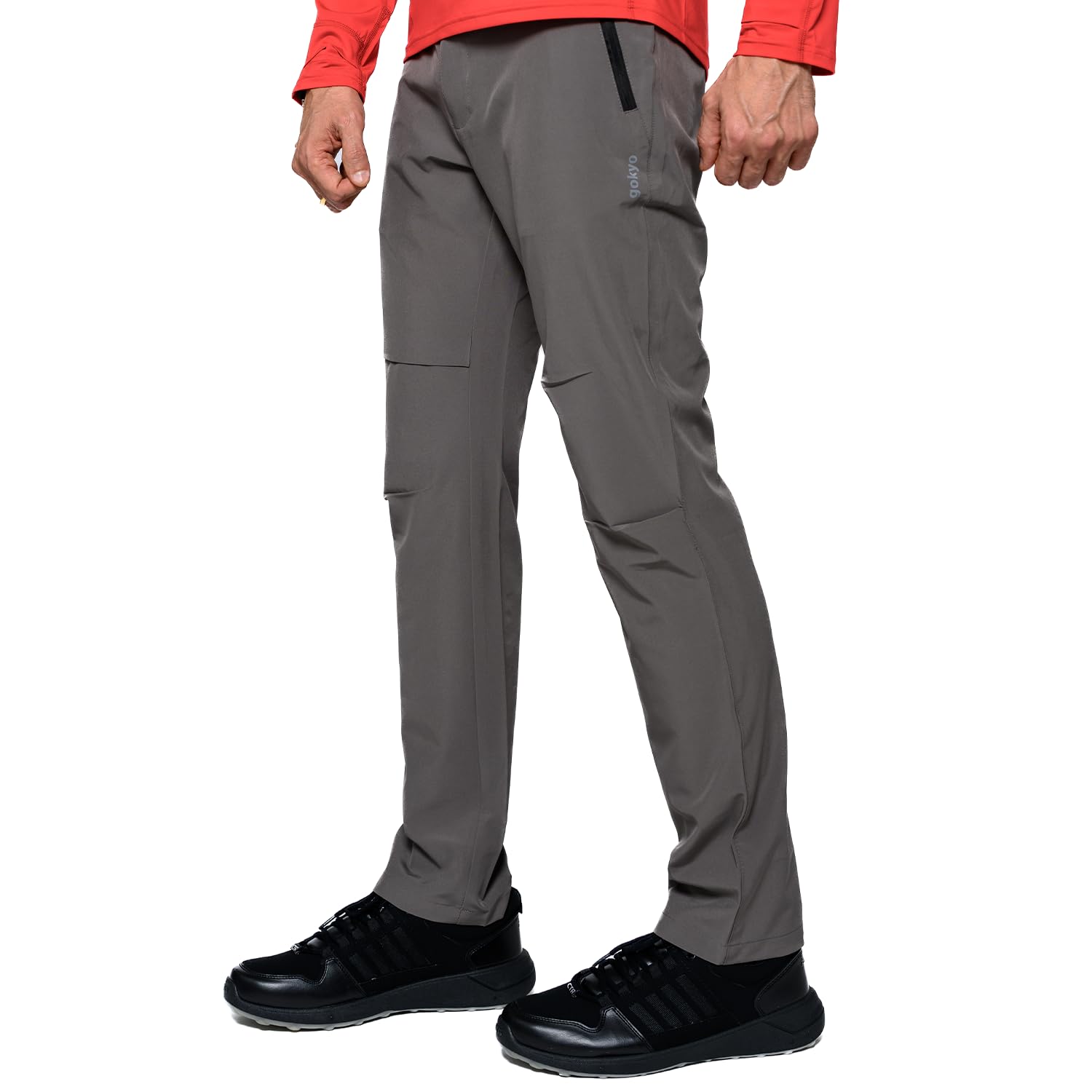 GOKYO Munnar Trekking Pants for Men | Lightweight, Quick-Dry & 4-Way Stretch Outdoor Hiking Pants | Breathable Travel Adventure Trousers-Beige-32 3