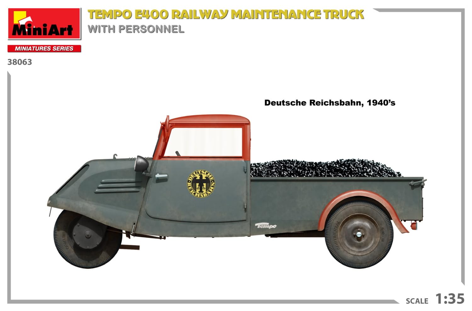 Miniart 1:35 - Tempo E400 Railway Maitenance Truck - Image 4