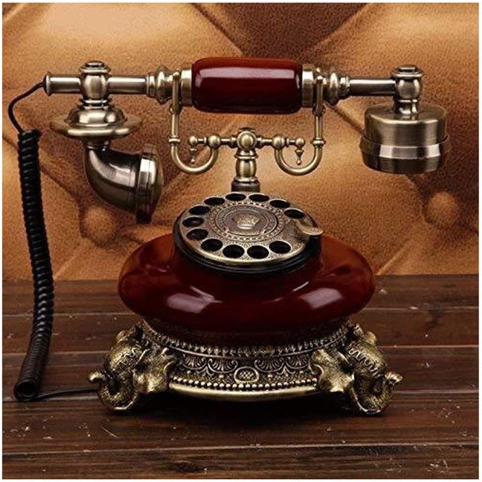 Antique Imitation Iron Phone Model Vintage Retro Phone Creative Accessories Home Decoration Crafts Gifts for Home Office Decoration