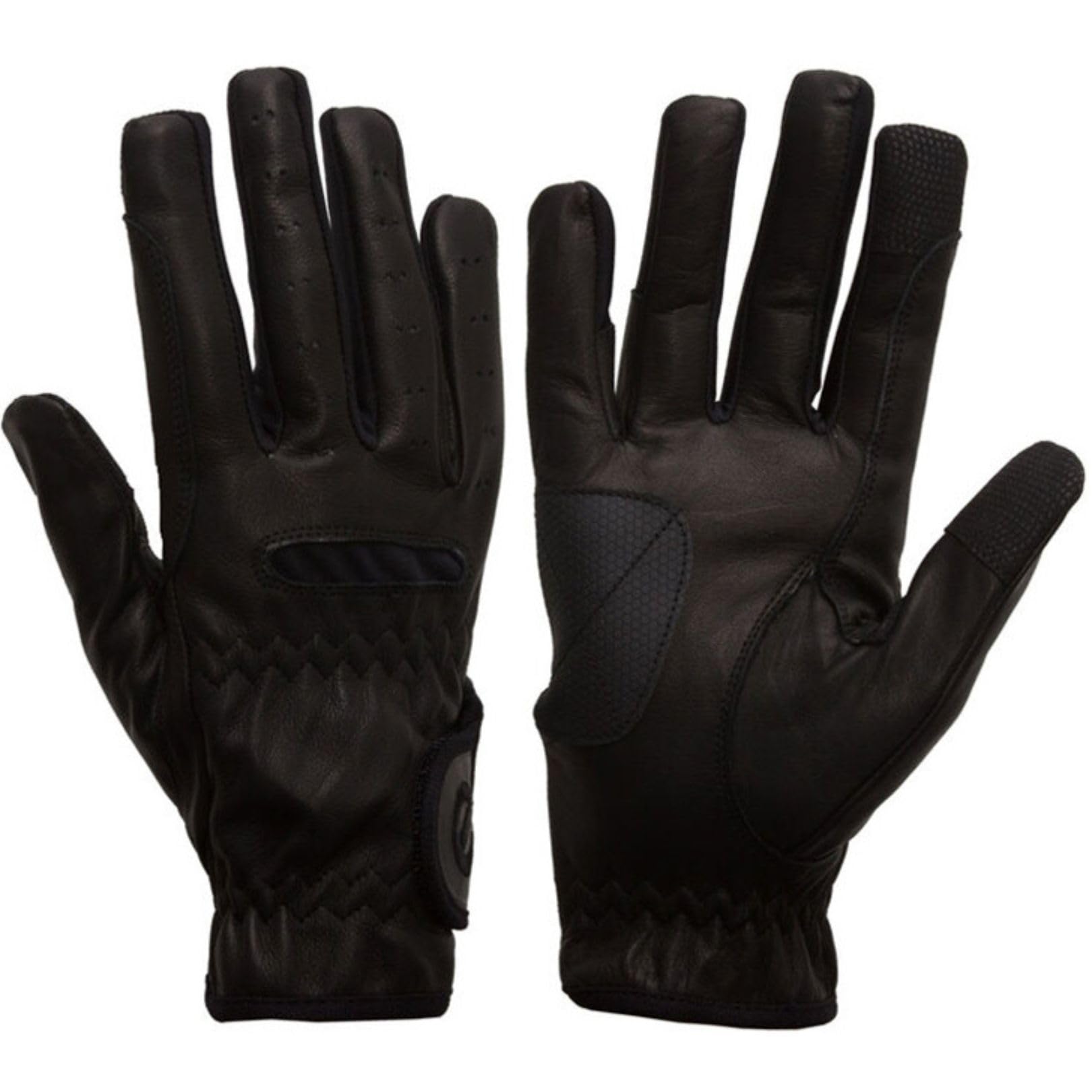 eQUEST GripPro Leather Touchscreen Horse Riding Gloves
