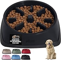 Vista 32 de GORILLA GRIP Tazones patentados de alimentación lenta sin BPA, juguete interactivo para perros y gatos, enriquecimiento de entrenamiento Turquesa