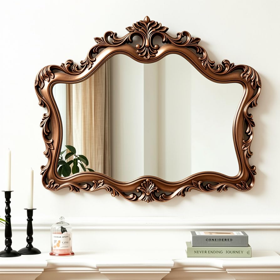 SHYFOY Gold Baroque Wall Mirror