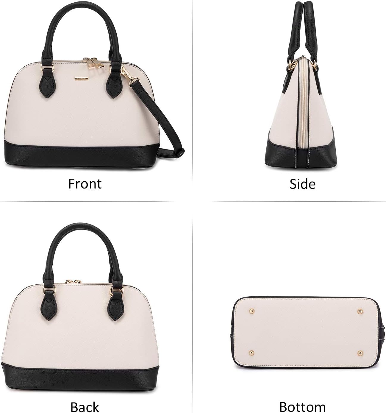 LOVEVOOK Purse for Women Small Crossbody Bags Classic Double Zip Top Handle Dome Satchel Bag - Image 6