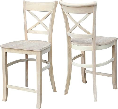 Miniatura 14 de IC International Concepts Taburete de bar Charlotte, 30 pulgadas, listo para terminar