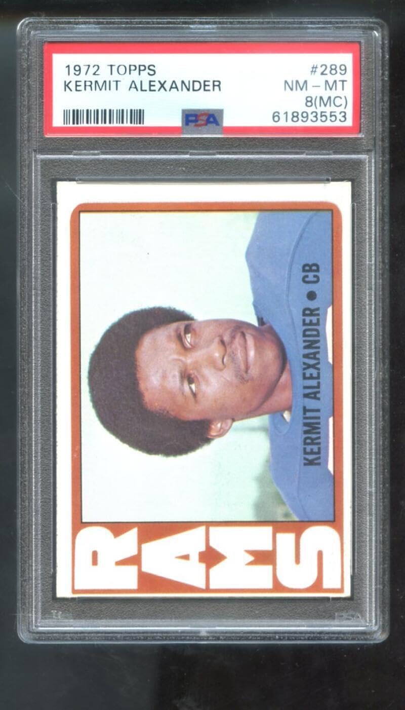 1972 Topps #289 Kermit Alexander PSA 8 (MC) Graded Football Card HIGH NUMBER Ram - Unsigned Football Cards