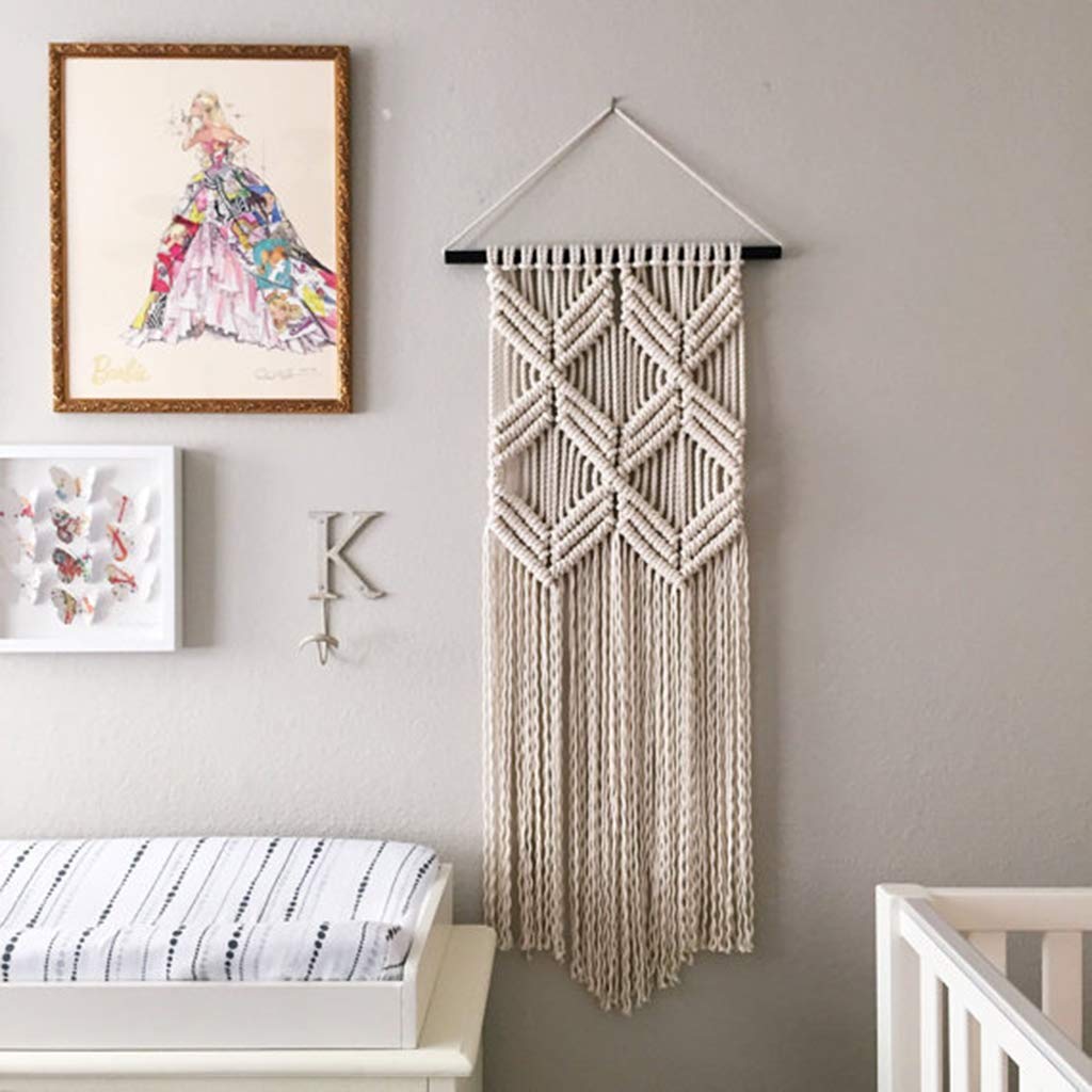 Macrame Wall Hanging,Handmade Woven Tapestry Bohemian Chic(25x75cm)