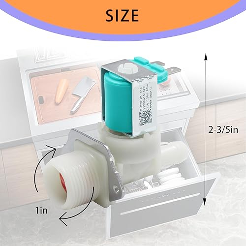 Miniatura 4 de Válvula de entrada de agua para lavavajillas DC62-30314L 2025 actualizada para lavavajillas PS4209101 PAP5582579 compatible con válvula de agua para