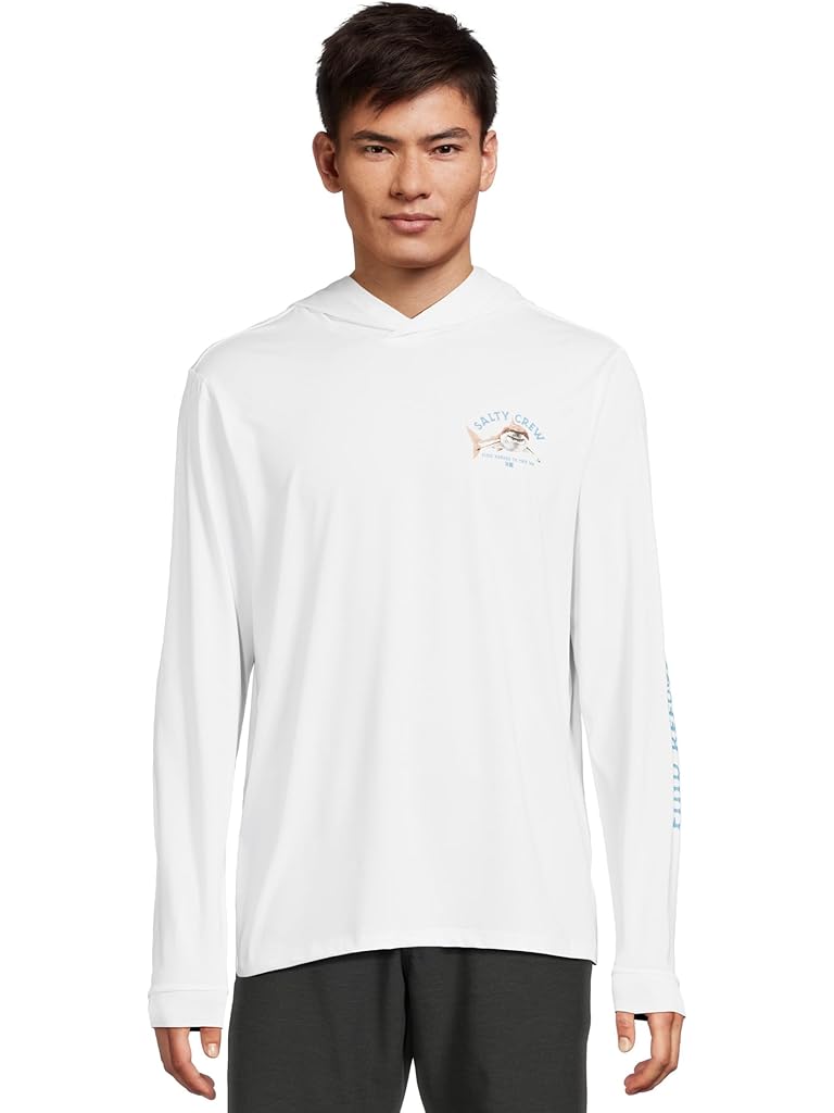 White Salty Crew Lurking Hooded Sunshirt