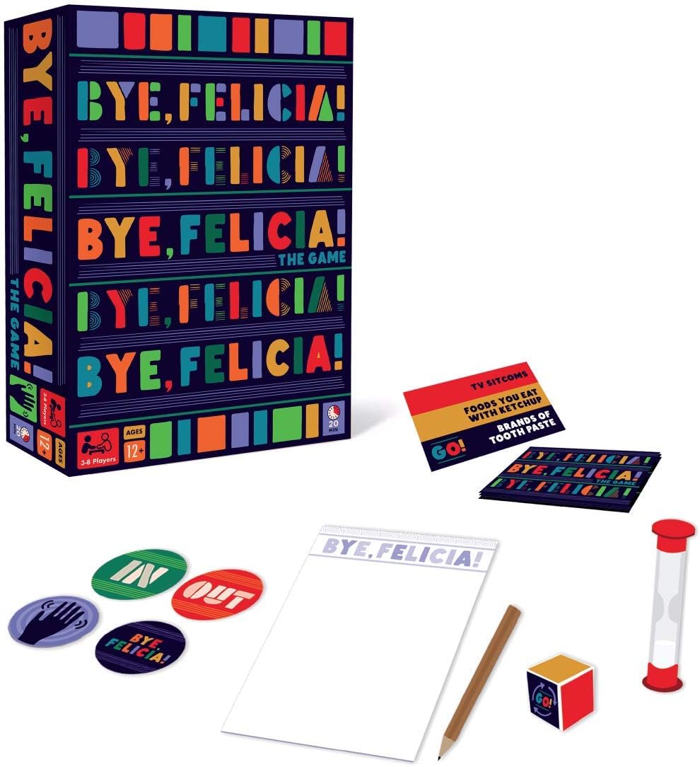 Amazon Com Bye Felicia Party Game The Fast Paced Board Game With A Goodbye Diss For Teens Adults Toys Games