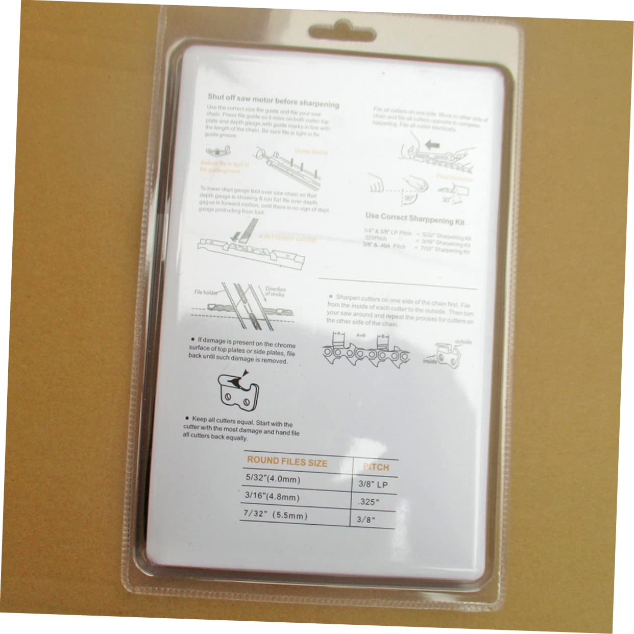 BESPORTBLE 10pezzi Kit Di Affilatura Per Motosega Per Affilare Catena Motosega Kit Di Utensili Per Affilatura Catena Durevole in Metallo