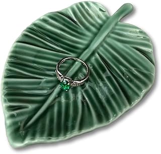 Leaf Trinket Dish Decorative Ring Dish Holder for Jewelry Engagament Wedding Birthday Gifts